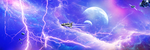 闪电星空