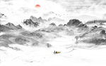 意境水墨山水画