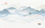 高清 沙发山水画 TIF分层
