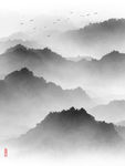 山水水墨画