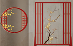 新中式背景墙
