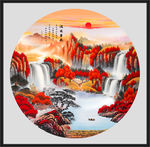 山水画水墨山水画 意境山水画