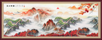 五岳独尊鸿运当头泰山长城装饰画