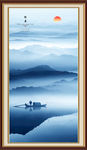 竖幅山水画