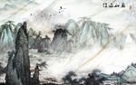 爵士白江山如画大理石背景墙