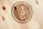 品牌logo木头雕刻样机