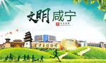 咸宁文明卫生人文体宜居城市海报