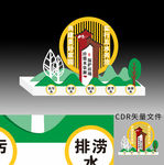 五水共治美陈   绿色城市造型
