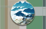 轻奢新中式组合背景墙