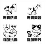 宠物医院店玻璃门贴纸狗猫洗澡美