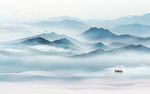 中式客厅新山水画 TIF分层