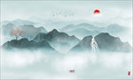 意境水墨山水画