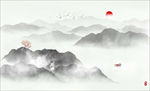意境水墨山水画