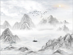 水墨山水背景