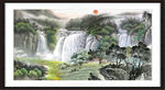 聚宝盆山水画