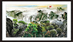 聚宝盆山水画