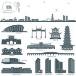 常熟地标建筑剪影