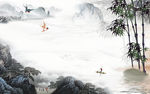 最新客厅大气山水 tif分层
