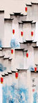 中式民俗古风玄关屏风装饰画