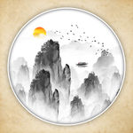 山水画 水墨山水画 意境山水画