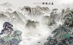 中国风现代新款山水 TIF分层