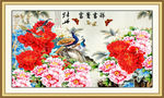 花鸟牡丹图