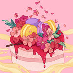 唯美小蛋糕插画