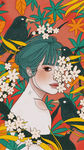 个性美女插画
