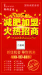 减肥店招商加盟海报