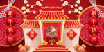 新年发财背景墙