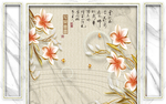 新中式背景墙