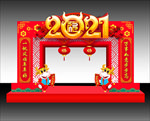 牛年美陈 新年美陈 春节美陈