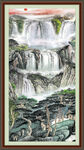 竖幅山水画