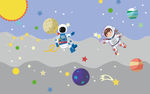 儿童房宇宙背景