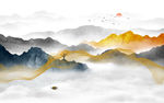抽象山水画