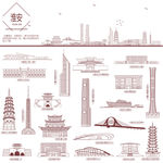 淮安地标建筑剪影