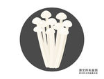 手绘金针菇插画图标