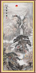 竖幅山水画竖幅国画竖幅水墨