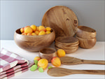厨房毛巾水果桃子木制碗盘模型