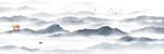 大幅水墨山水画