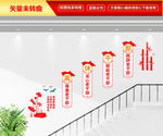 离休老干部楼梯文化墙