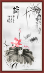 水墨荷花