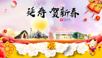 延寿贺迎新年春节日中秋元旦海报