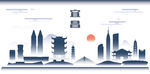 宜昌矢量城市建筑