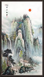 山水画水墨山水画意境山水画