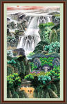 竖版山水画