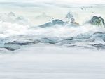 新中式意境石纹山水流水生财