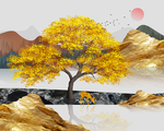 山水晶瓷画