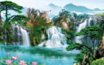 山水画水墨山水画 意境山水画