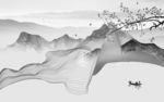 大气中式灰色山水 TIF分层